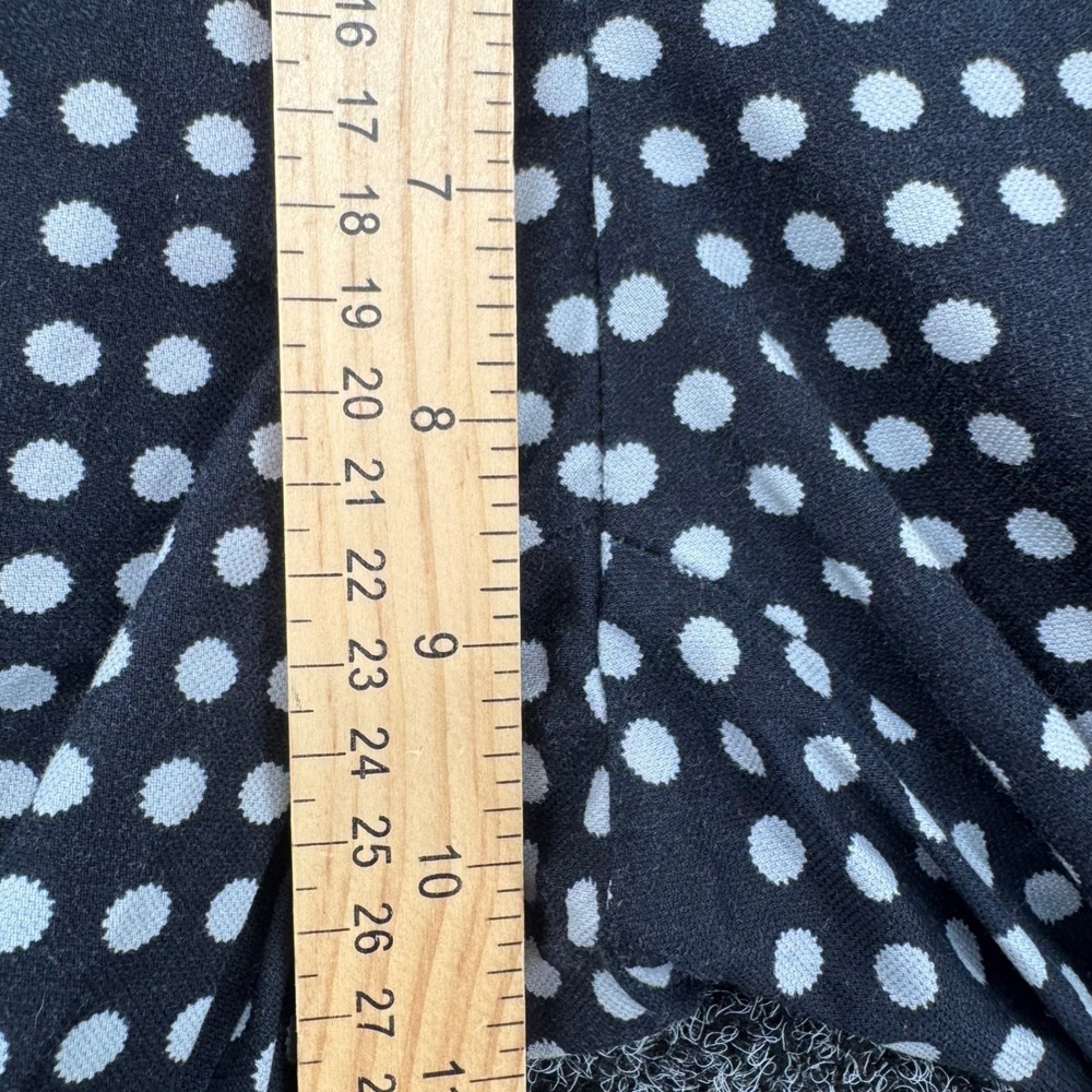 Gap Slim Cropped Pants Womens 8 Black White Polka Dot Geometric Stretch Trousers - Picture 8 of 8
